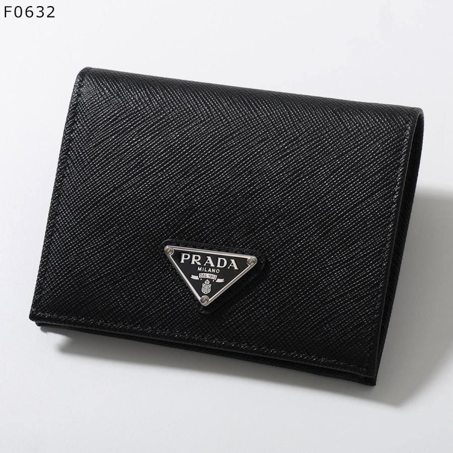 新品✨PRADA プラダ　三角ロゴ　二つ折り財布　1mv204 サフィアーノ　黒 PRADA（プラダ） 二つ折り財布 1MV204 QHH レディース ウォレット