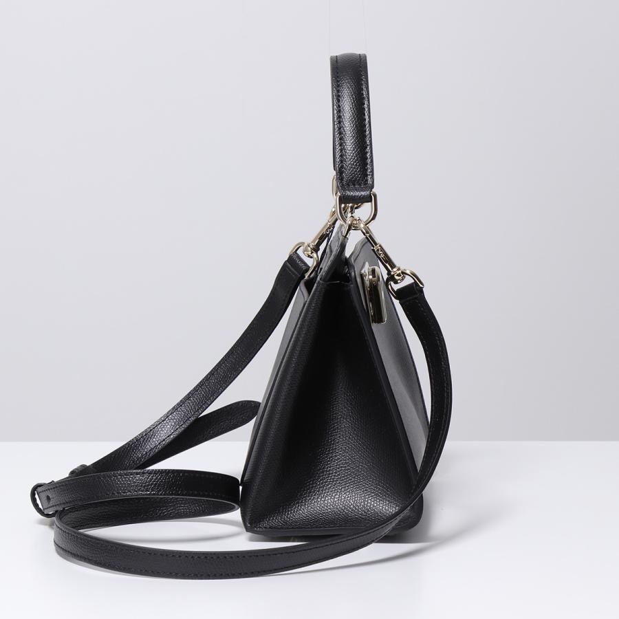 【極美品】 FURLA フルラ ショルダーバック アテナ レザー 黒 アーチロゴ 極美品】 FURLA フルラ ショルダーバック アテナ レザー 黒