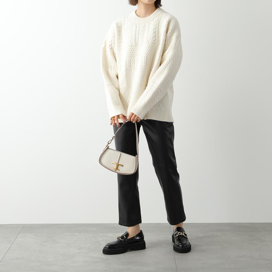 未使用品 TOD'S トッズ Tタイムレス マイクロ バッグ XBWTSAX0000ROR レザー アイボリー系 レディース TOD'S（トッズ） レザーマイクロバッグ Tタイムレス メタルペンダント