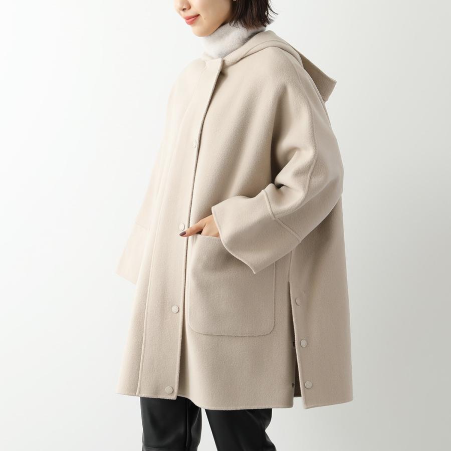 MAX MARA Weekend マックスマーラ ウィークエンド コート レディース LOLLO ウール フーテッド 八分袖 キモノスリーブ  サイドスリット 070