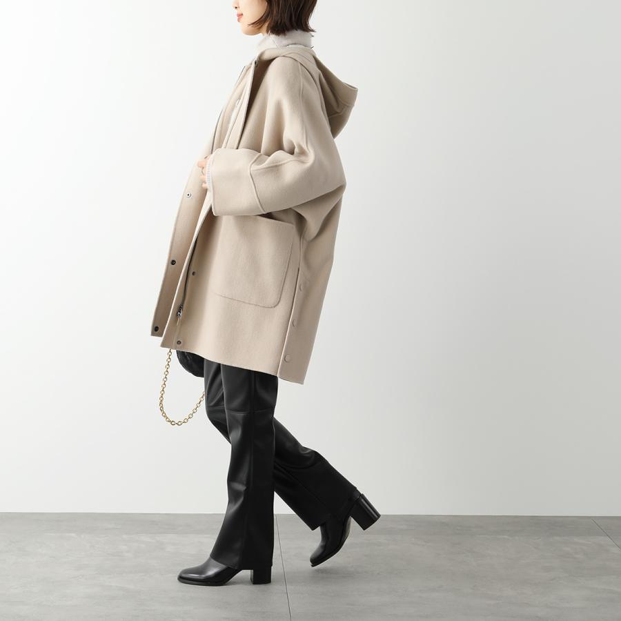 MAX MARA Weekend マックスマーラ ウィークエンド コート レディース LOLLO ウール フーテッド 八分袖 キモノスリーブ  サイドスリット 070