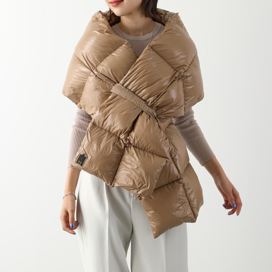 Mackage マッカージュ ダウンマフラー RIVER-C2 レディース ロゴパッチ