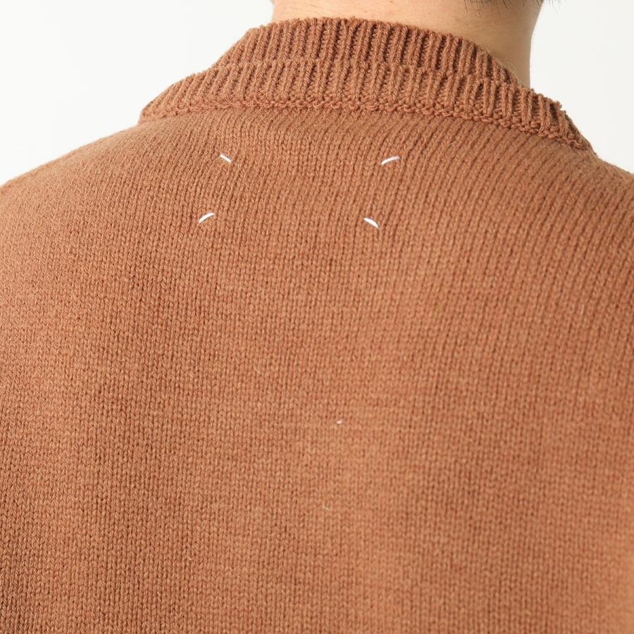 マルジェラ　オレンジ ニットセーター エルボーパッチ マルジェラ オレンジ ニットセーター エルボーパッチ マルジェラ