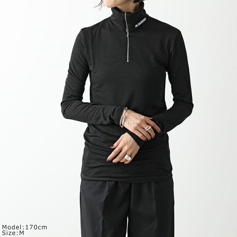 JIL SANDER ブラック長袖ハイネックJ40GC0021 ハーフジップ JIL SANDER（ジルサンダー） JIL SANDER+ ジルサンダープラス
