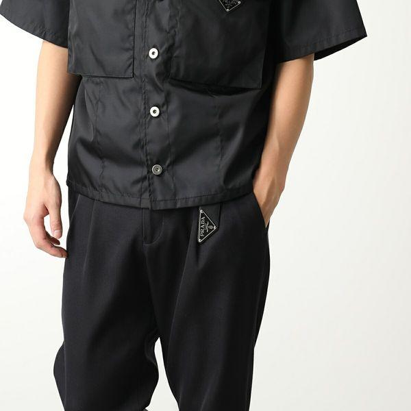 PRADA（プラダ） ベルト 1CC546 2BYA メンズ レザー トライアングルロゴ スクエアバックル F0002/NERO ...
