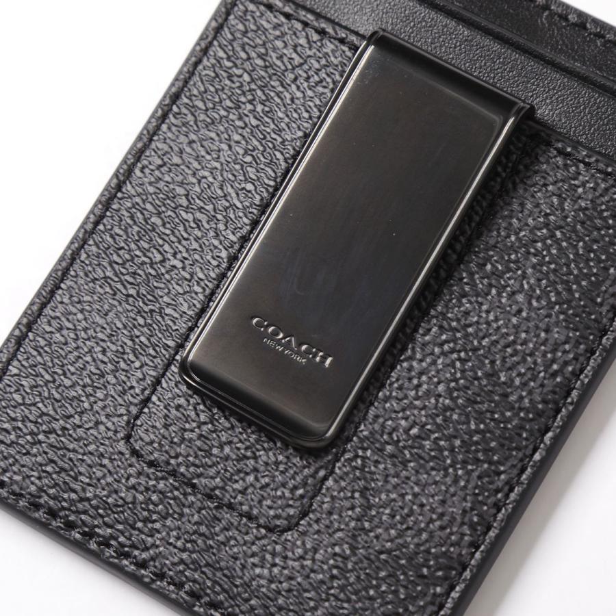 COACH マネークリップ 新品 チャコール ブラック レザー メンズ COACH（コーチ） 国内発送 財布 メンズ アウトレット レザー スリム