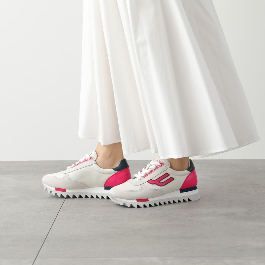 BALLY カジュアルスニーカー ホワイト/ピンクスエード厚底37