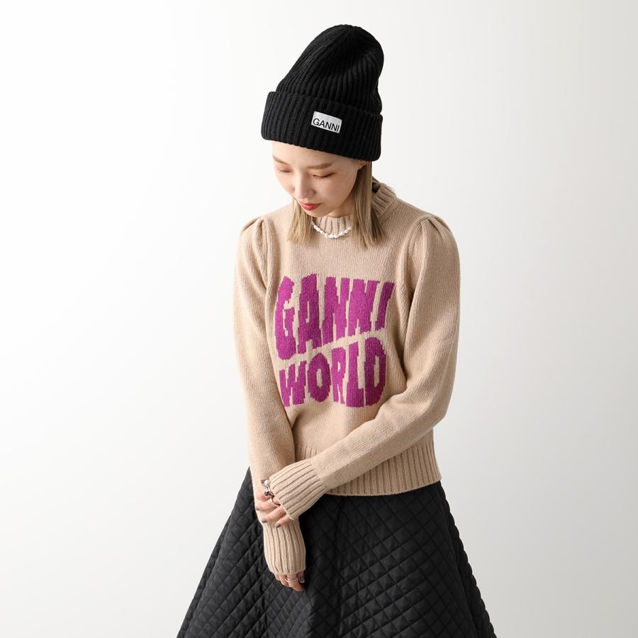 GANNI ガニー ニット帽 Structured Rib Beanie A4429 A6051 GANNI ガニー ニット帽 Structured Rib Beanie A4429 A6051