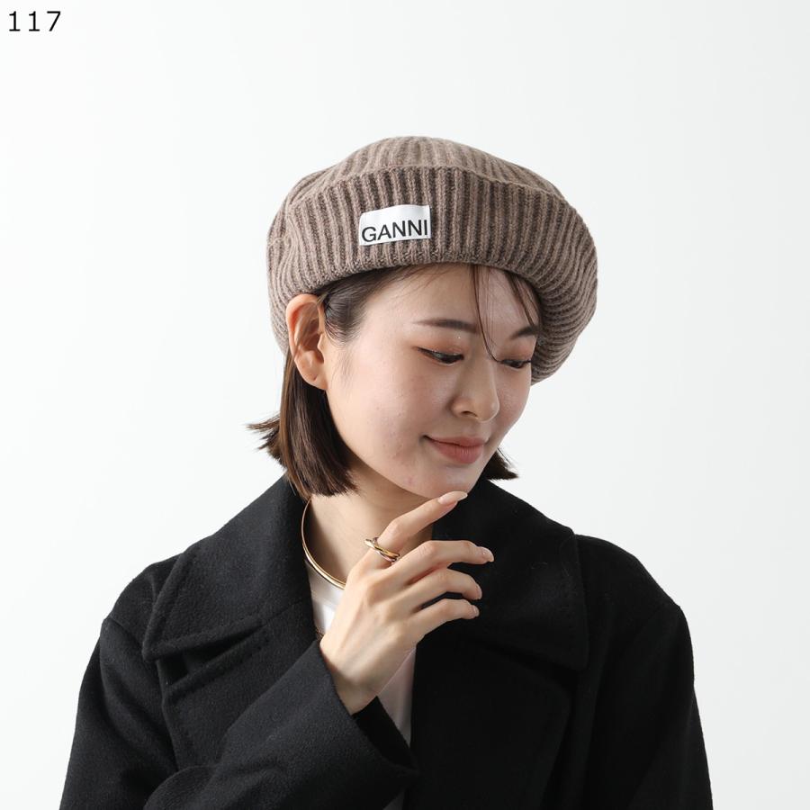 GANNI（ガニー） ベレー帽 Structured Rib Beret A4430 A6055 A6236