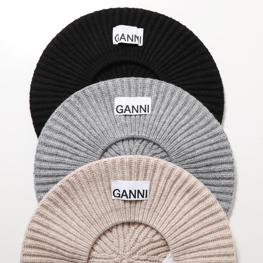 GANNI（ガニー） ベレー帽 Structured Rib Beret A4430 A6055 A6236