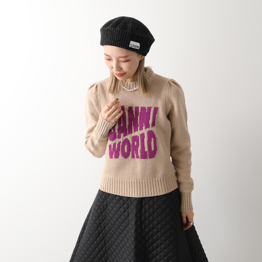 GANNI（ガニー） ベレー帽 Structured Rib Beret A4430 A6055 A6236