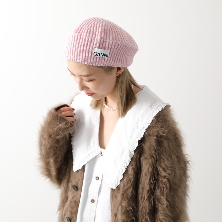 GANNI（ガニー） ベレー帽 Structured Rib Beret A4430 A6055 A6236