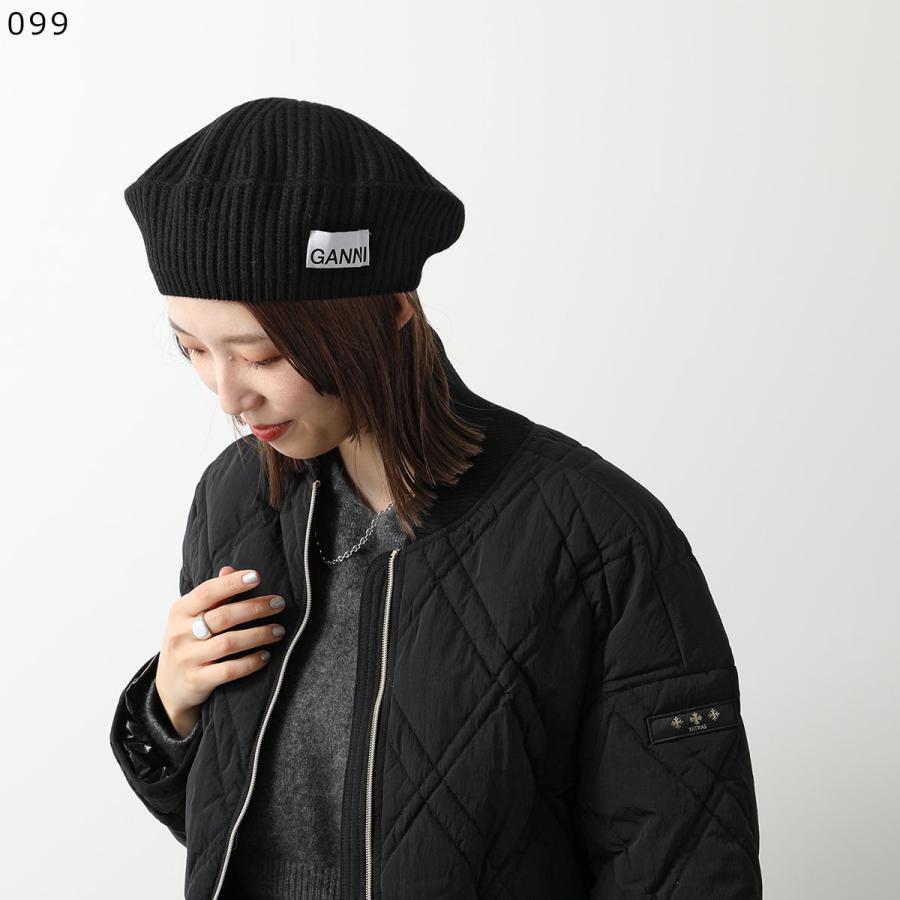 GANNI（ガニー） ベレー帽 Structured Rib Beret A4430 A6055 A6236