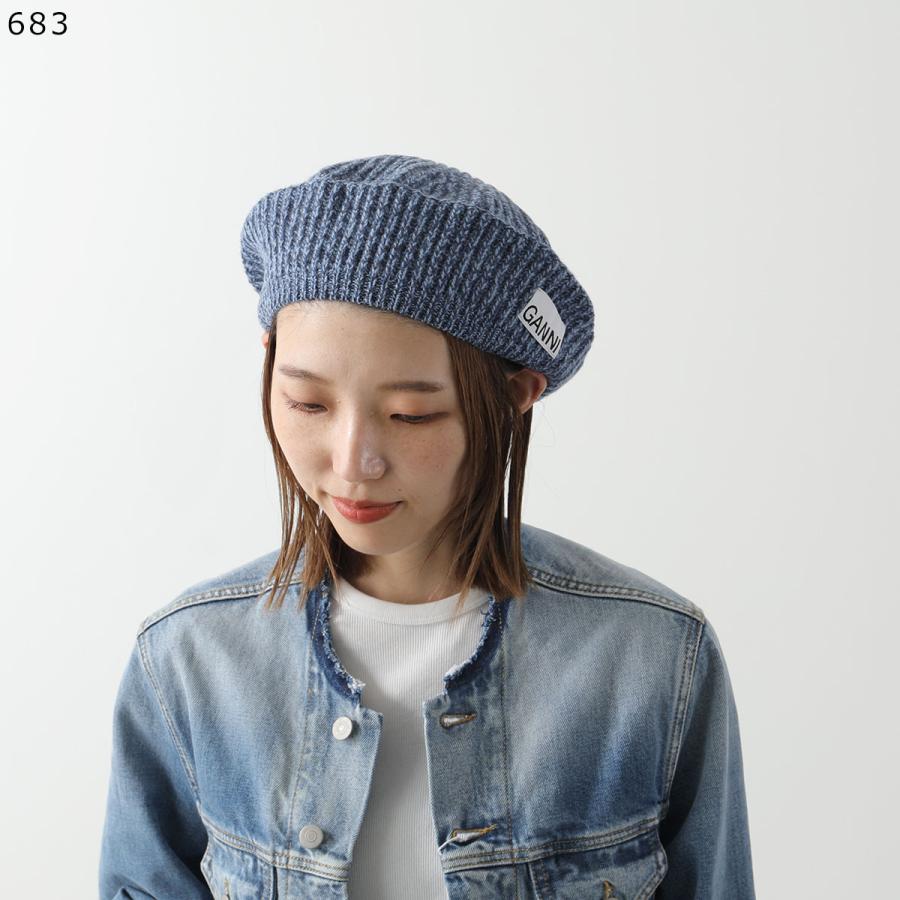 GANNI（ガニー） ベレー帽 Structured Rib Beret A4430 A6055 A6236