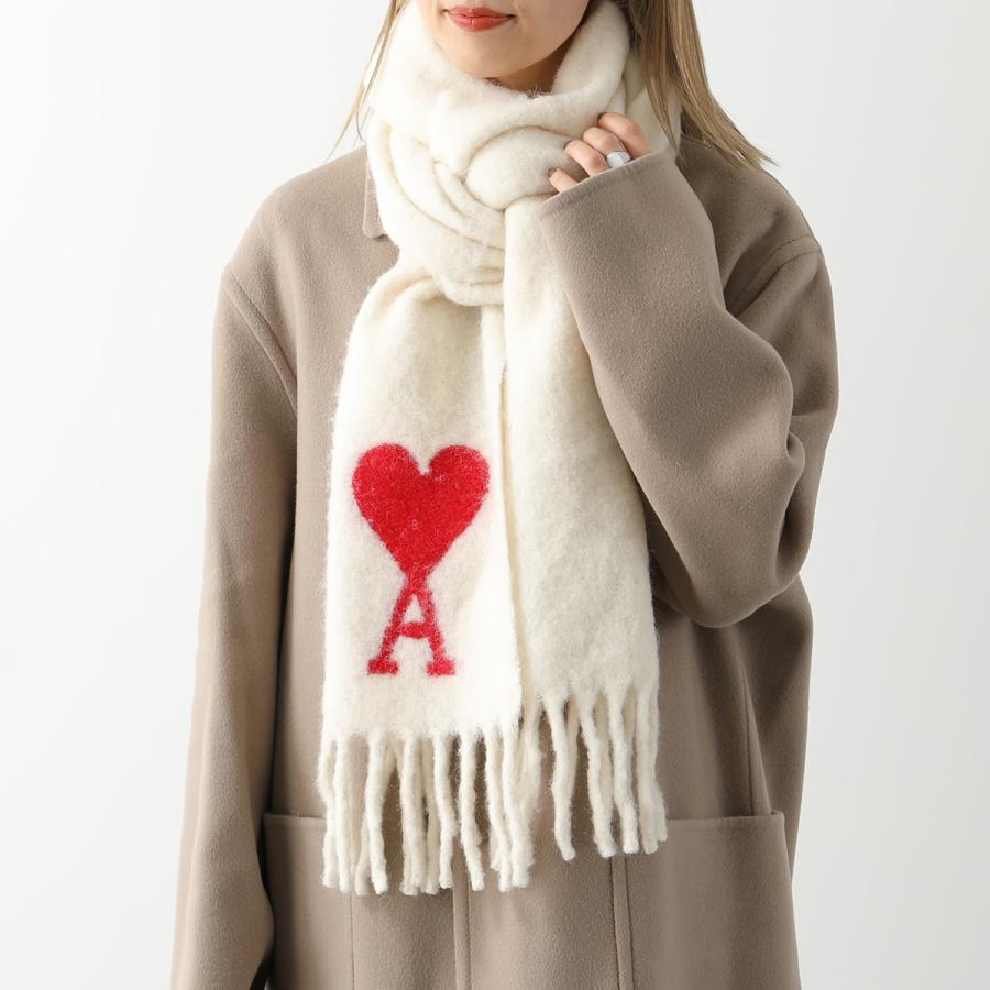 ami paris アミパリス マフラー OVERSIZED ADC SCARF USF409 336 レディース ストール フリンジ アルパカ  ハートロゴ 大判 カラー4色