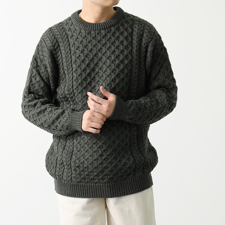 Aran Crafts アランクラフト アランセーター Merino crew neck sweater