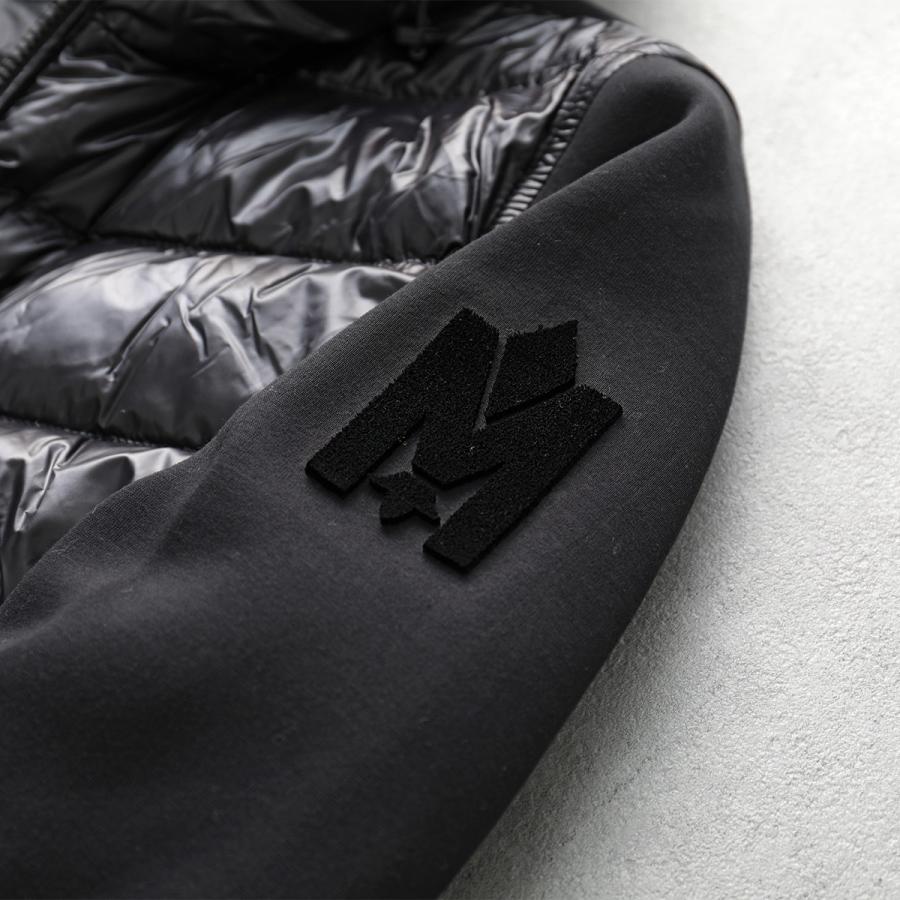 MACKAGE マッカージュ ライトダウンジャケット FRANK メンズ フード付き ジップアップ パーカー 異素材切替 ロゴ ブルゾン Black | Mackage | 09
