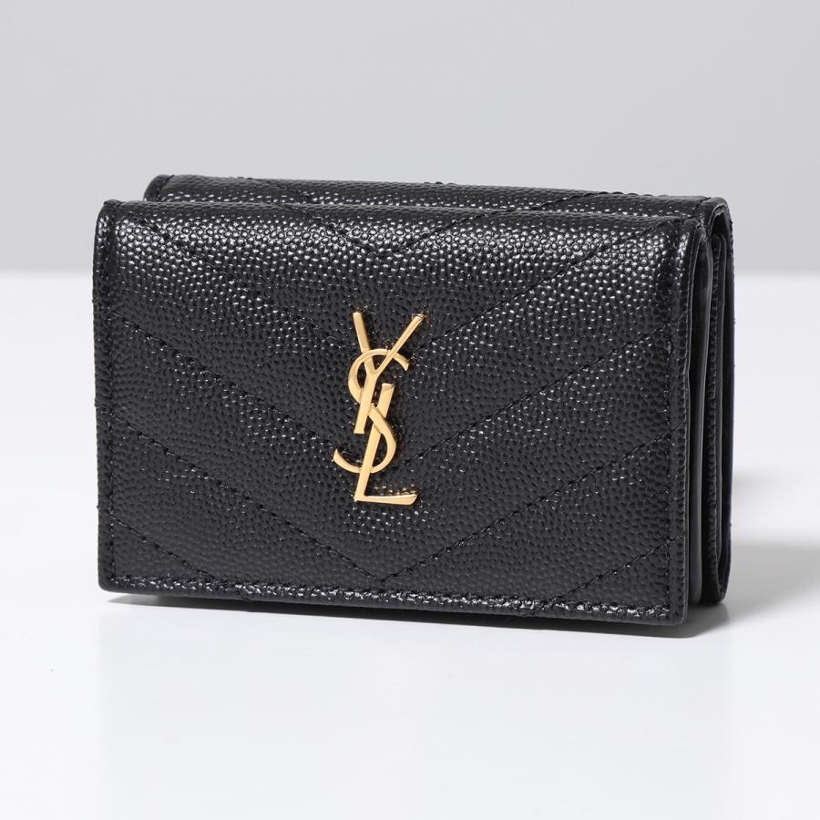 SAINT LAURENT キルティング三つ折り財布 ブラック SAINT LAURENT ブラック キルティング 三つ折り財布｜Yahoo!フリマ（旧