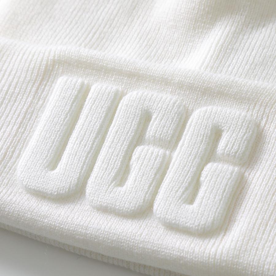 UGG 白 ニット帽　即完売色 アグ UGG UGG ニット帽 Cable Beanie with Pom 100819 （CHESTNUT