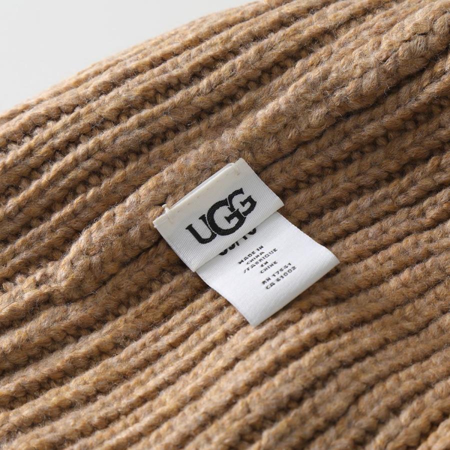 UGG（アグ） ニット帽 W CHUNKY RIB BEANIE W LOGO 20061 メンズ