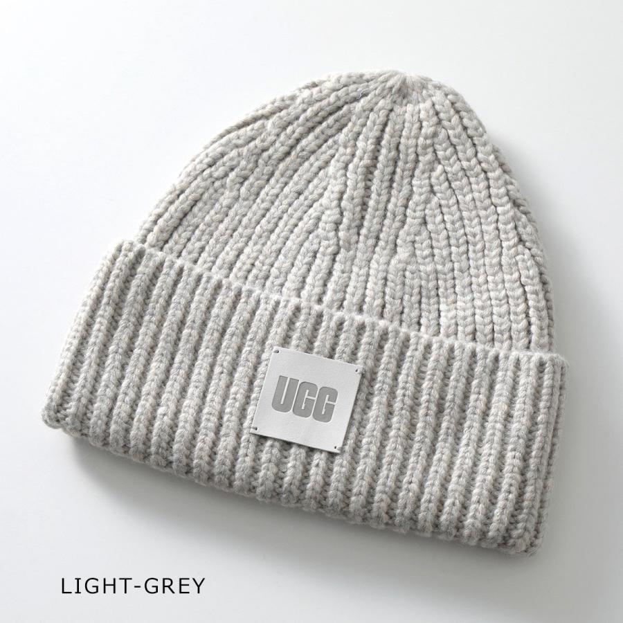 UGG（アグ） ニット帽 W CHUNKY RIB BEANIE W LOGO 20061 メンズ