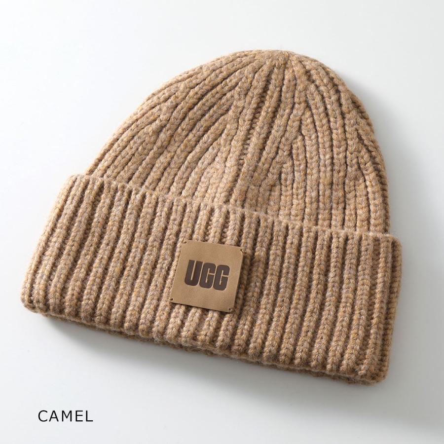 UGG（アグ） ニット帽 W CHUNKY RIB BEANIE W LOGO 20061 メンズ