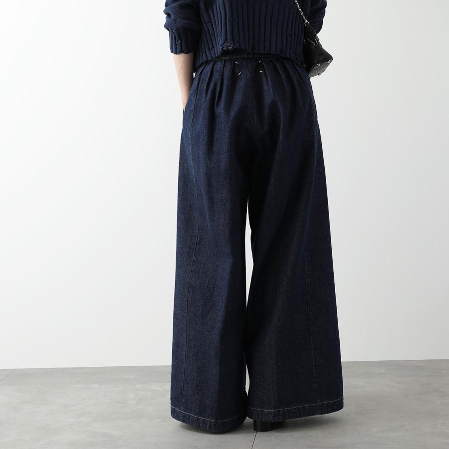 【希少品】 MAISON MARGIELA メゾンマルジェラ 1 10 ワイドデニム S51KA0570 S30736 レディース ジーンズ トラウザー ワイドレッグ コットン ステッチ 470 【S8900537432】(32108円)