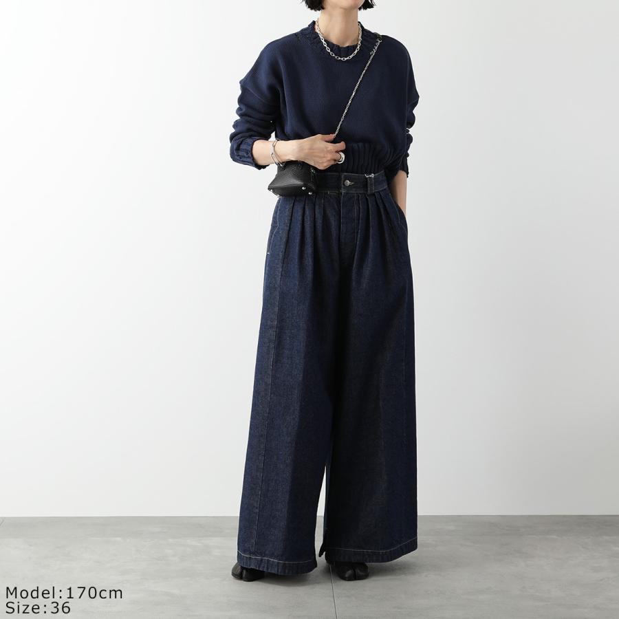 【希少品】 MAISON MARGIELA メゾンマルジェラ 1 10 ワイドデニム S51KA0570 S30736 レディース ジーンズ トラウザー ワイドレッグ コットン ステッチ 470 【S8900537432】(32108円)
