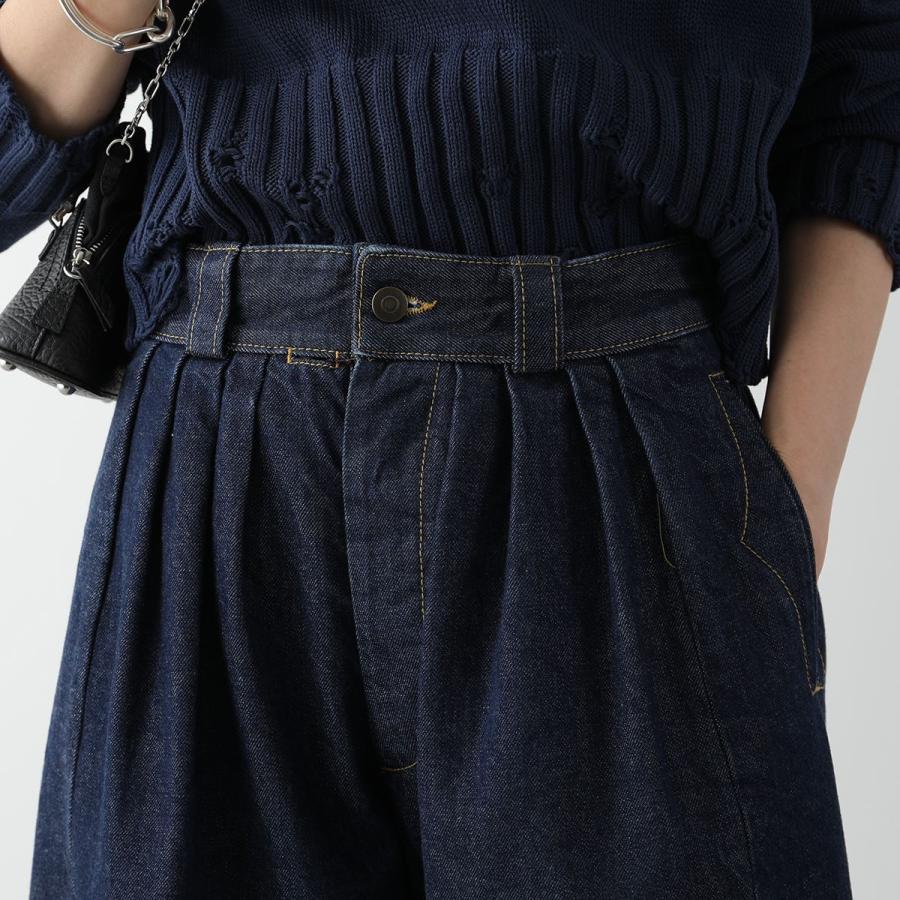 【希少品】 MAISON MARGIELA メゾンマルジェラ 1 10 ワイドデニム S51KA0570 S30736 レディース ジーンズ トラウザー ワイドレッグ コットン ステッチ 470 【S8900537432】(32108円)