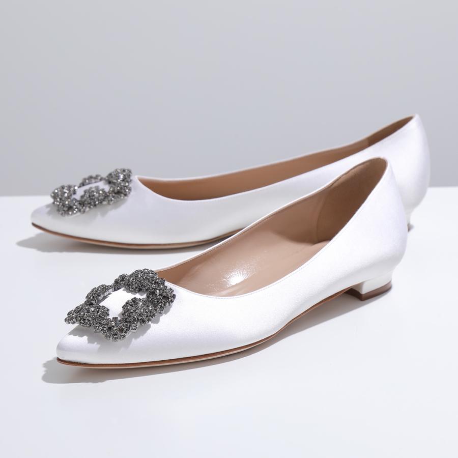 MANOLO BLAHNIK（マノロブラニク） パンプス HANGISIFLAT FMC SATIN