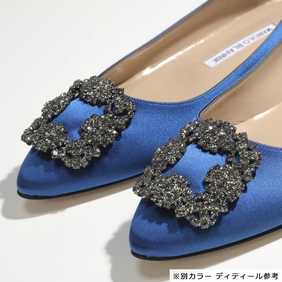 MANOLO BLAHNIK マノロブラニク パンプス HANGISIFLAT FMC SATIN