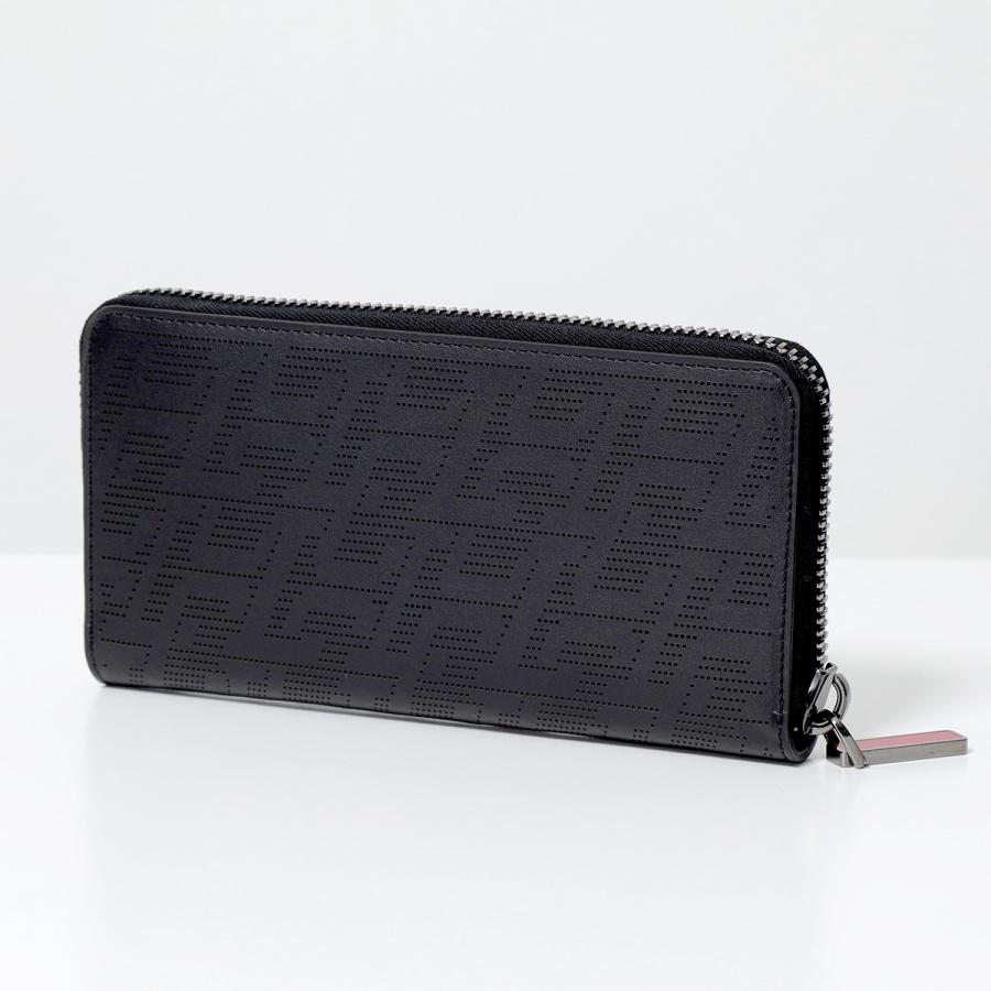 Christian Louboutin クリスチャンルブタン ラウンドファスナー長財布 Panettone Wallet 1235147 メンズ  レザー B078-BLACK/GUN-METAL