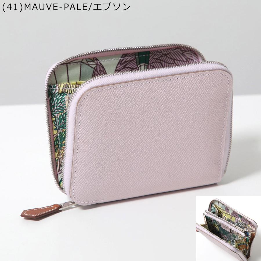 HERMES エルメス 二つ折り財布 アザップ シルクイン コンパクト AZAP SILKIN COMPACT エプソン エバーカラー レディース レザー ミニ財布 SV カラー17色の画像