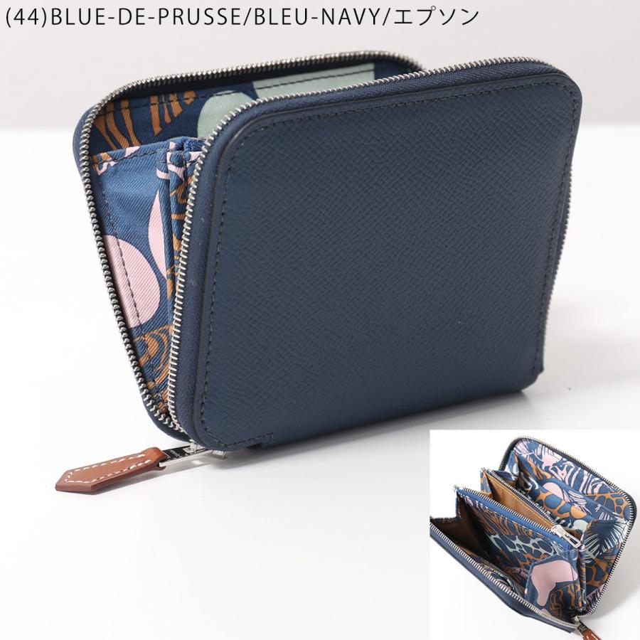 HERMES エルメス 二つ折り財布 アザップ シルクイン コンパクト AZAP SILKIN COMPACT エプソン エバーカラー レディース レザー ミニ財布 SV カラー17色の画像