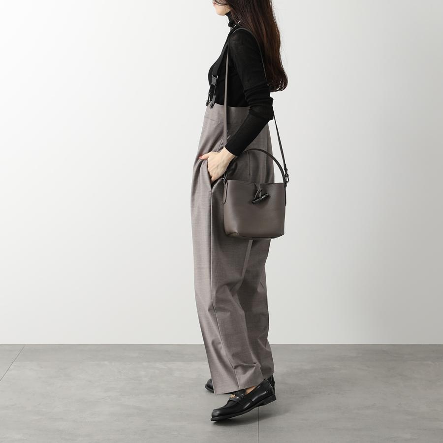 ロンシャン Longchamp 21AW ロゾ エッセンシャル レイエ キャンバス ストライブ トートバッグ ブラック (207949
