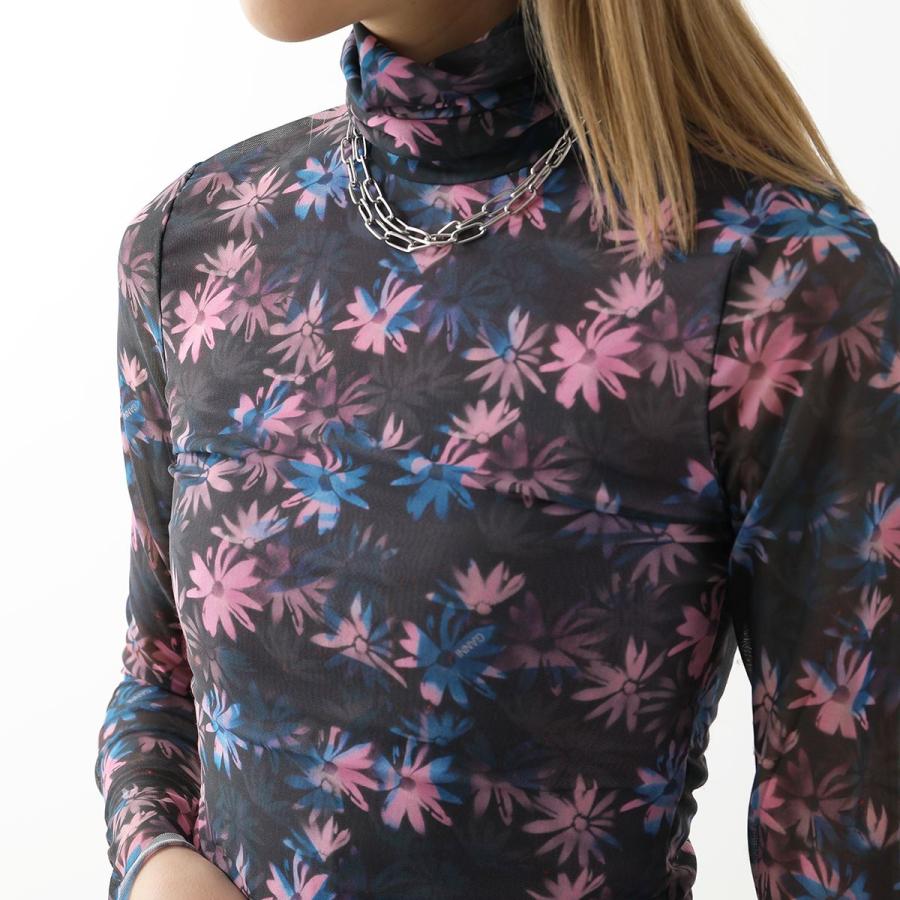GANNI（ガニー） 長袖 Tシャツ T3289 3598 レディース シアー メッシュ 