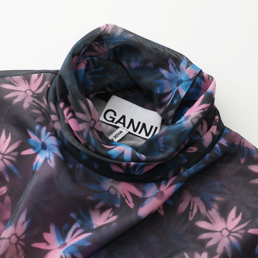 GANNI（ガニー） 長袖 Tシャツ T3289 3598 レディース シアー メッシュ 