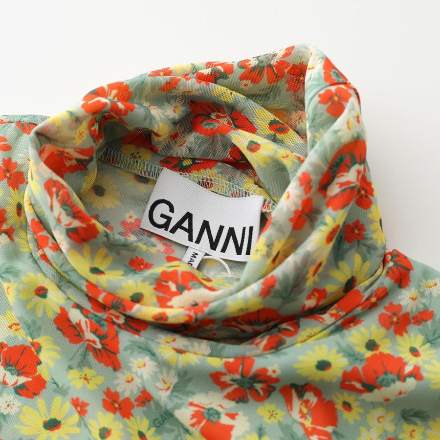 GANNI（ガニー） 長袖 Tシャツ T3289 3598 レディース シアー メッシュ