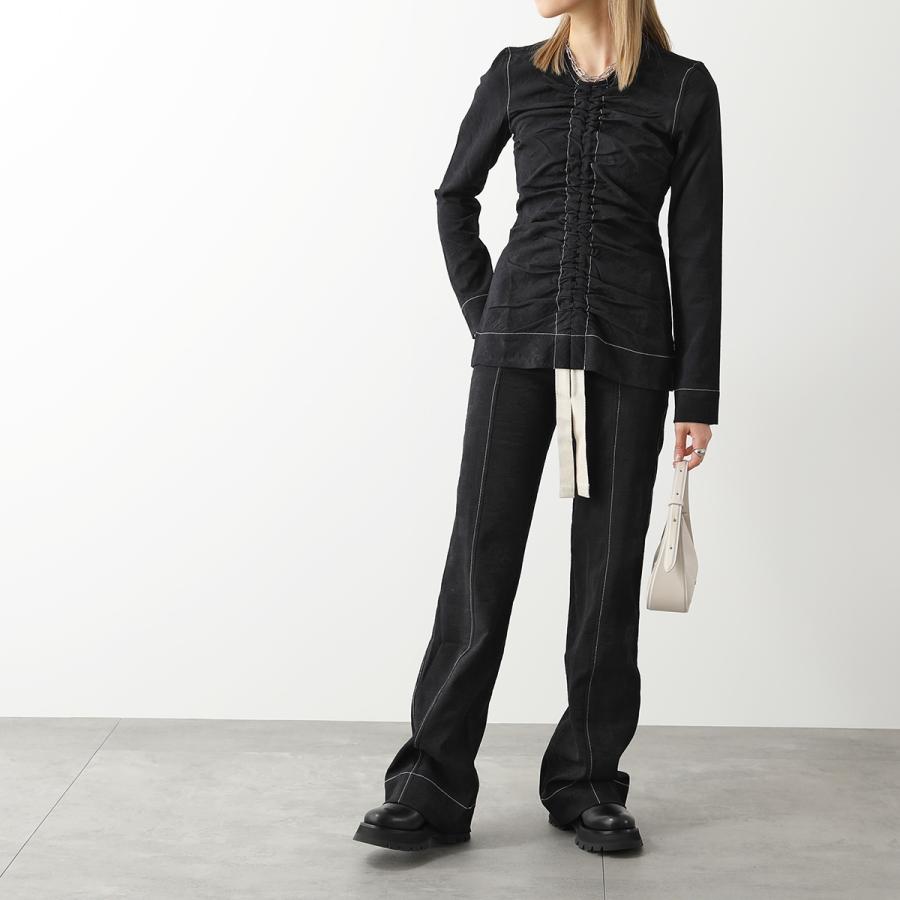 GANNI ガニー ブラウス Stretch Jacquard Ruched Blouse F7369 6595  