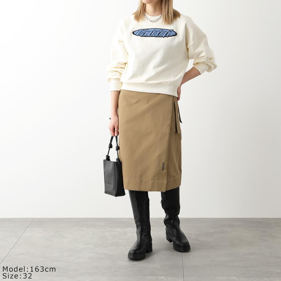 GANNI ガニー ラップスカート Heavy Twill Wrap Midi Skirt