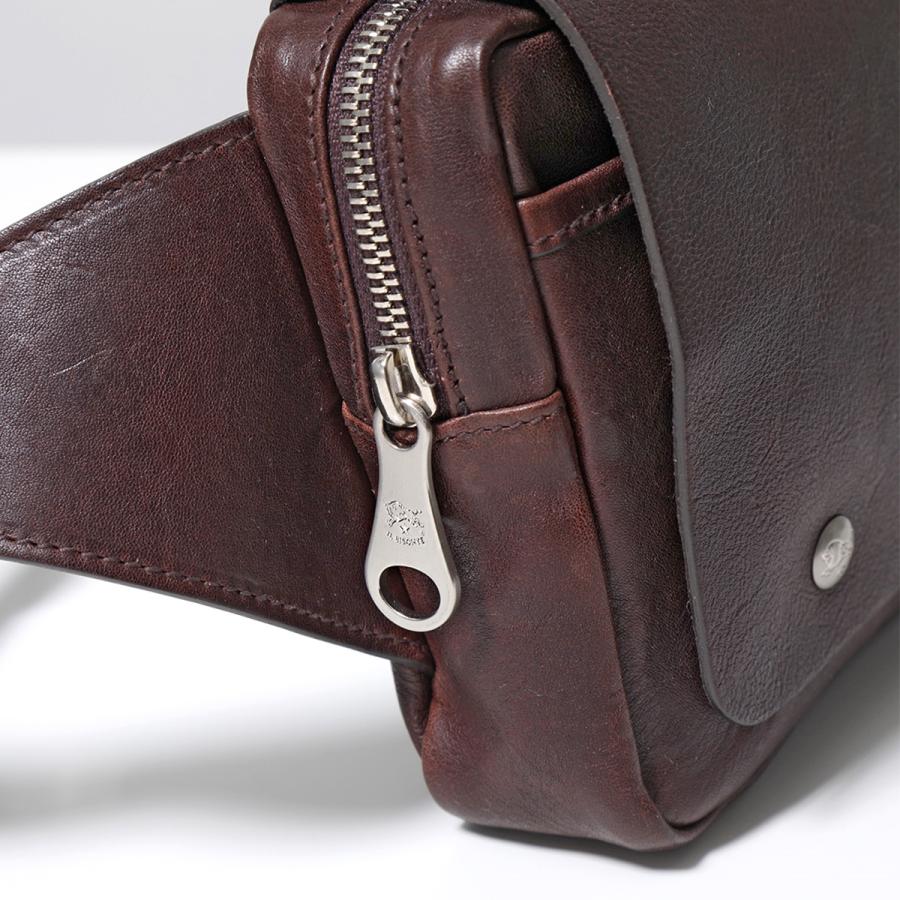 イルビゾンテ　レザーバッグ IL BISONTE イルビゾンテ ベルトバッグ BBB053 メンズ レザー クロス