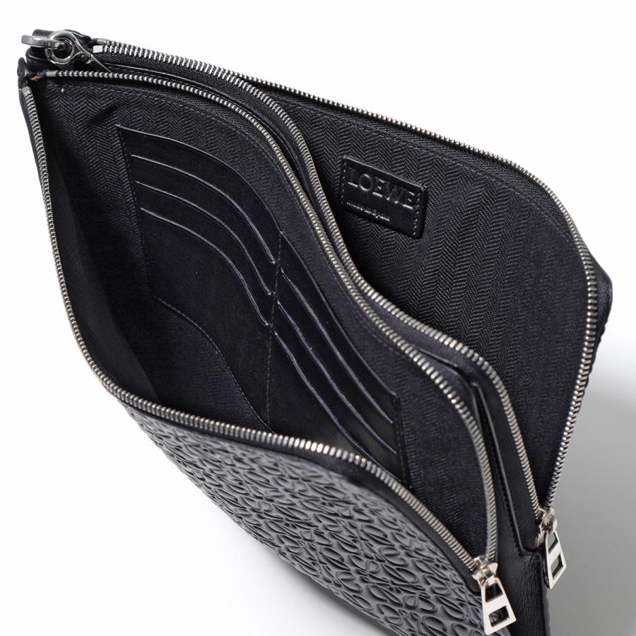 LOEWE クラッチバッグ アナグラム DOUBLE FLAT POUCH-