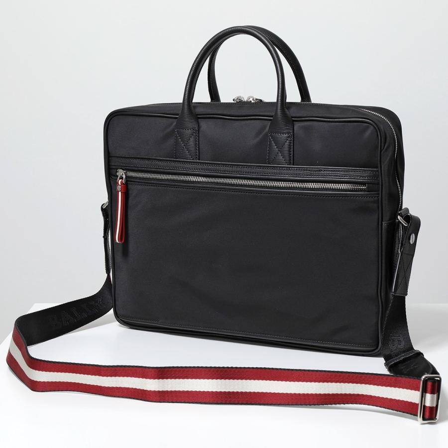 BALLY ビジネスバッグ 黒 レザー ストライプデザイン Bally（バリー） ブリーフケース TEDAL MD メンズ レザー ビジネス