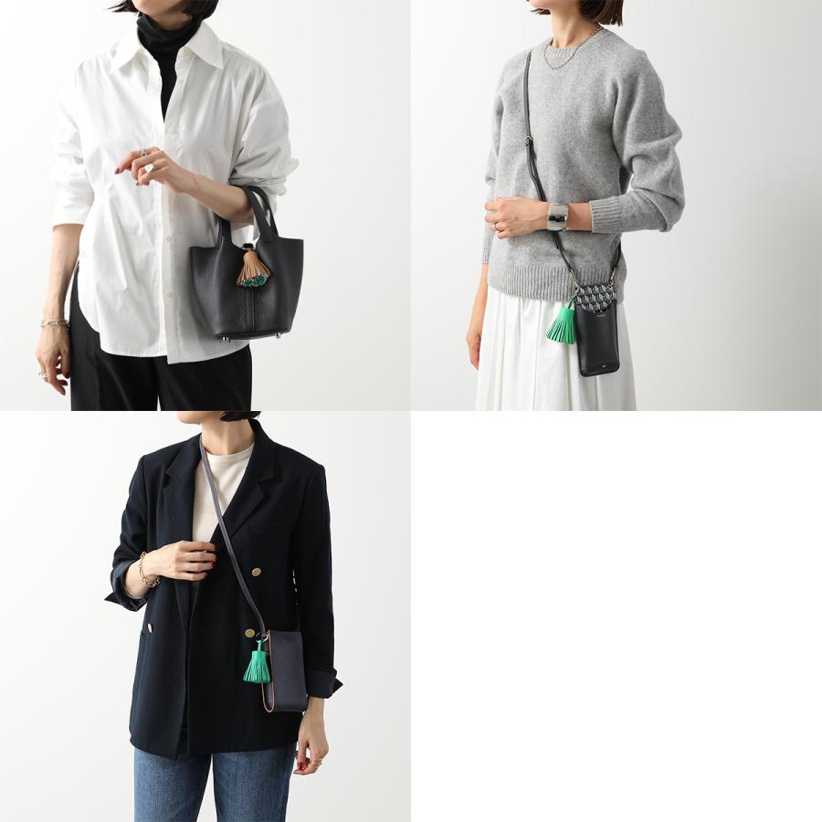 HERMES エルメス キーリング Carmen カルメン レディース アミョーミロ レザー バッグチャーム タッセル キーホルダーの画像