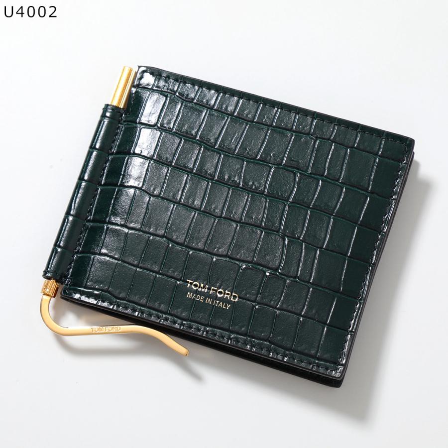 TOM FORD トムフォード 二つ折り財布 Y0231 LCL239G LCL239S メンズ クロコ型押し レザー マネークリップ付き 小銭入れなし ミニ財布 ロゴ カラー7色｜s-musee｜09