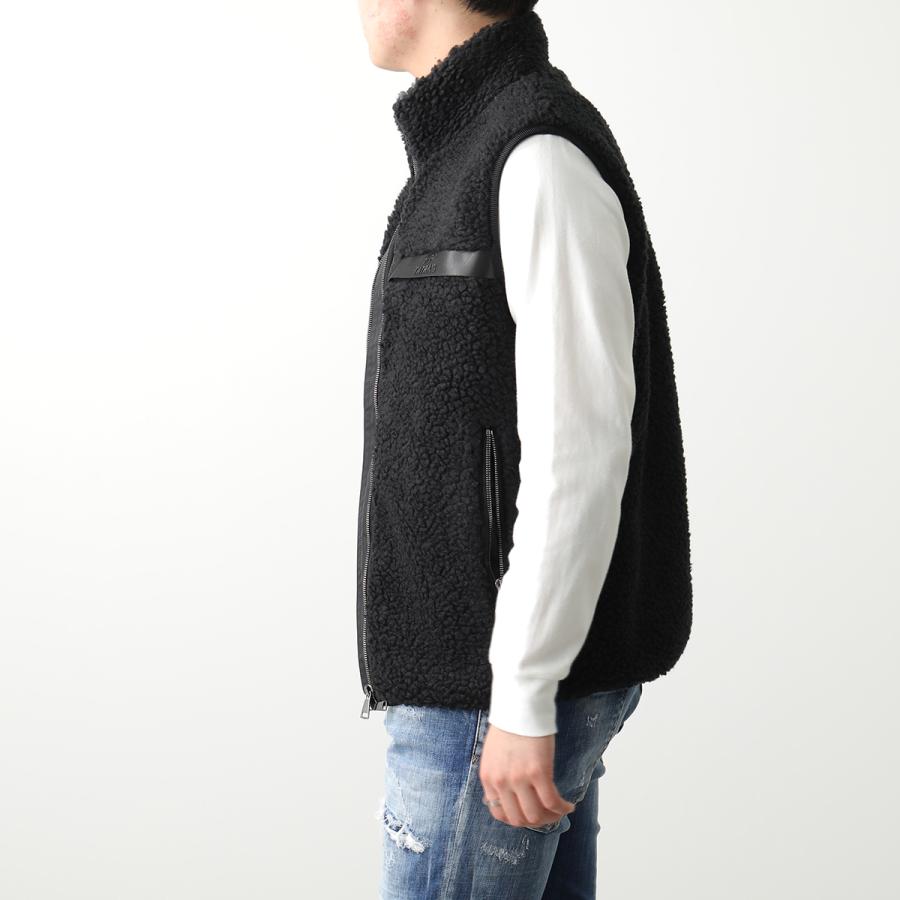 【美品】タトラス ボア ベスト FLAVIO メンズ サイズ2 ブラック 美品】タトラス ボア ベスト FLAVIO メンズ サイズ2 ブラック