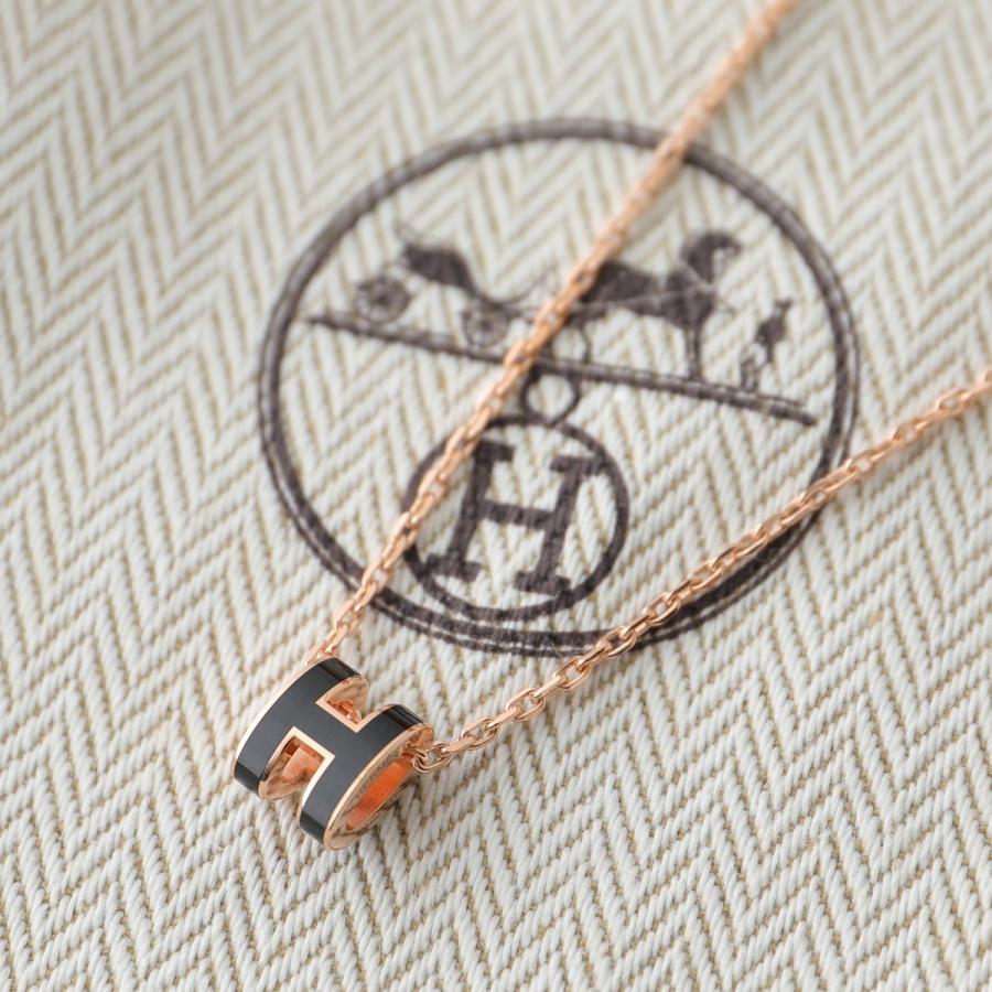 HERMES エルメス ネックレス ポップアッシュ ミニ Pop H MINI H147992F H147991F レディース ゴールド金具 ピンクゴールド金具 ペンダント カラー17色の画像
