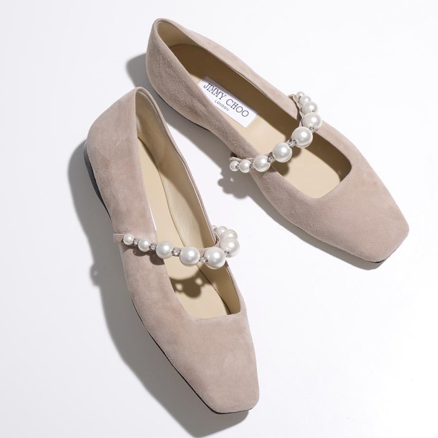 Jimmy Choo ジミーチュウ パンプス ADE FLAT SZR レディース スウェードレザー フラットシューズ パール装飾 スクエアトゥ 靴 カラー2色 Jimmy Choo ジミーチュウ パンプス ADE FLAT SZR レディース スウェードレザー フラットシューズ パール装飾 スクエアトゥ 靴 カラー2色