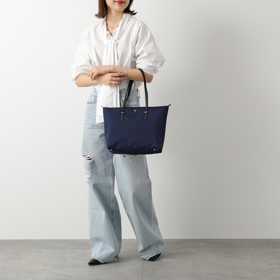 LAUREN RALPH LAUREN ラルフローレン ナイロン トートバッグ黒 【公式