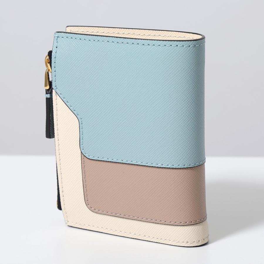 MARNI マルニ 二つ折り財布 PFMO0054U1 LV520 レディース サフィアーノ  